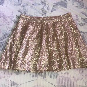 Shinny champagne flashy skirt